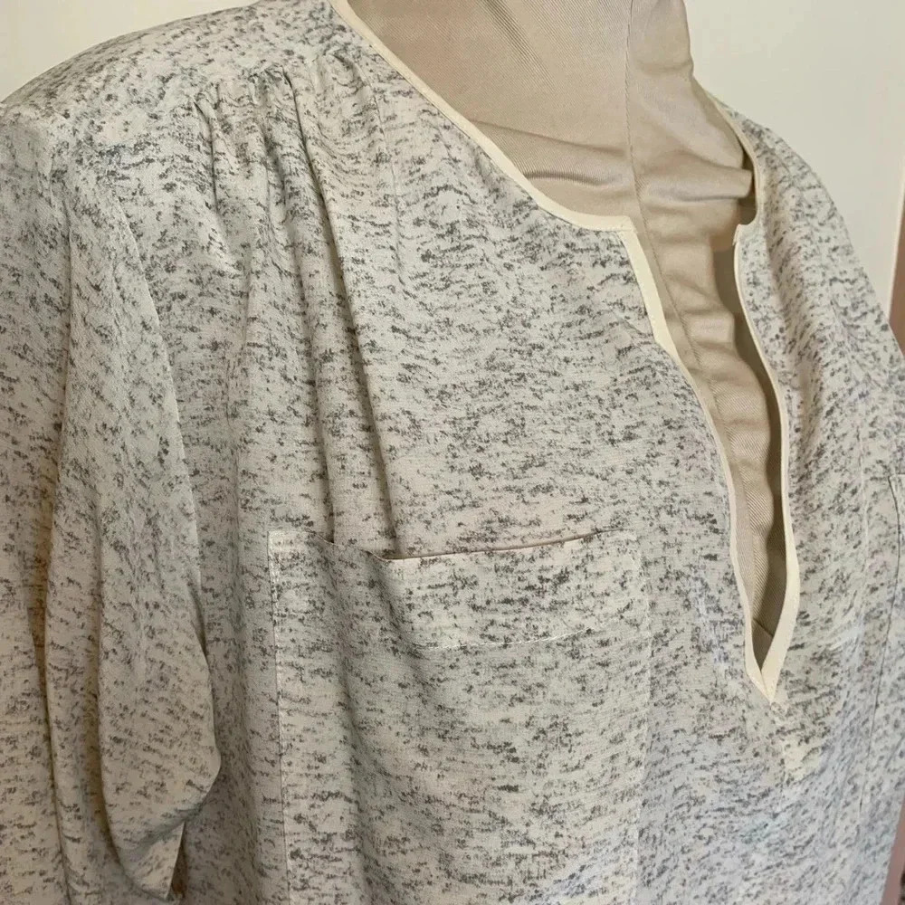REBECCA TAYLOR EUC Silk Melange Print Blouse Top - Picture 2 of 7